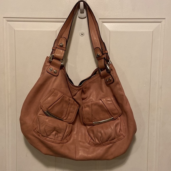 B MAKOWSKY Pink Genuine Leather Hand Bag Shoulder Satchel Bag Purse - Picture 6 of 9